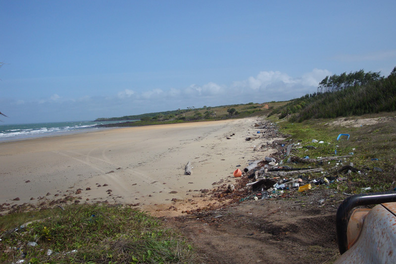Typical rubbish on the five beaches