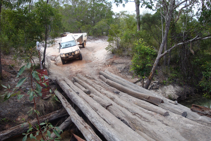 A log bridge on the road to Vrilya Point