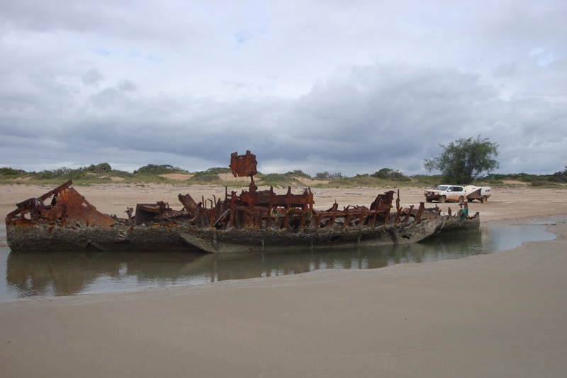 The light ship wreck on the beach track to noname creek north of Vrilya Point