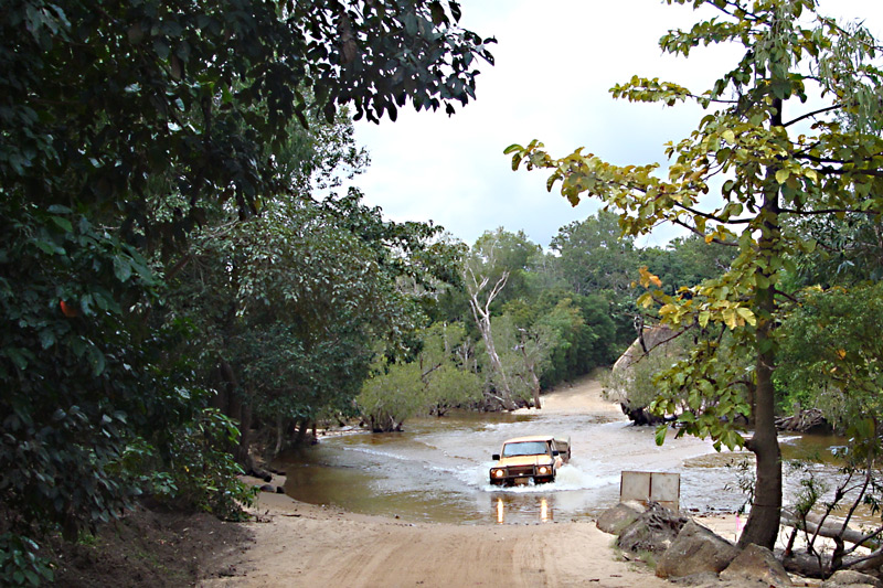 On the way to Chilli Beach—the shallow crossing of the Pascoe River