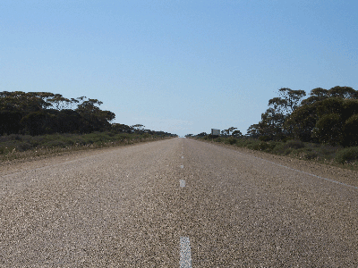 The long straight road of the Nullarbor