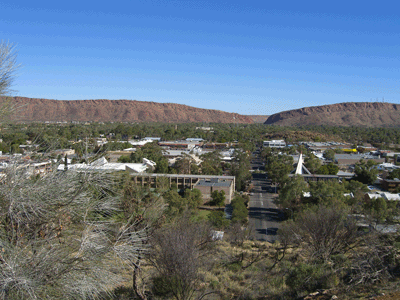 Alice Springs looking to Heavitree Gap